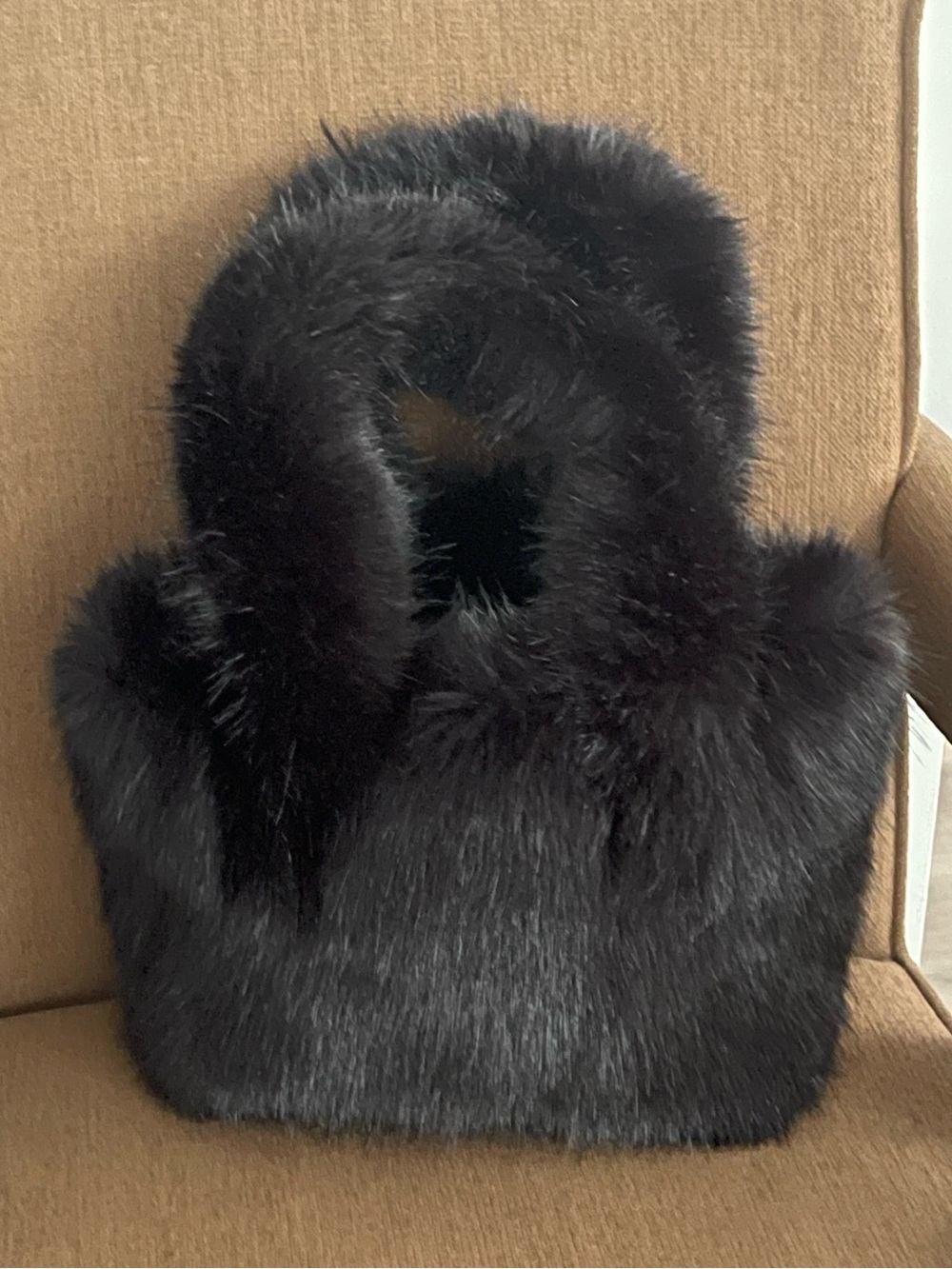 J Crew Faux Fur Bag Holiday Collection 2017    Like New!!